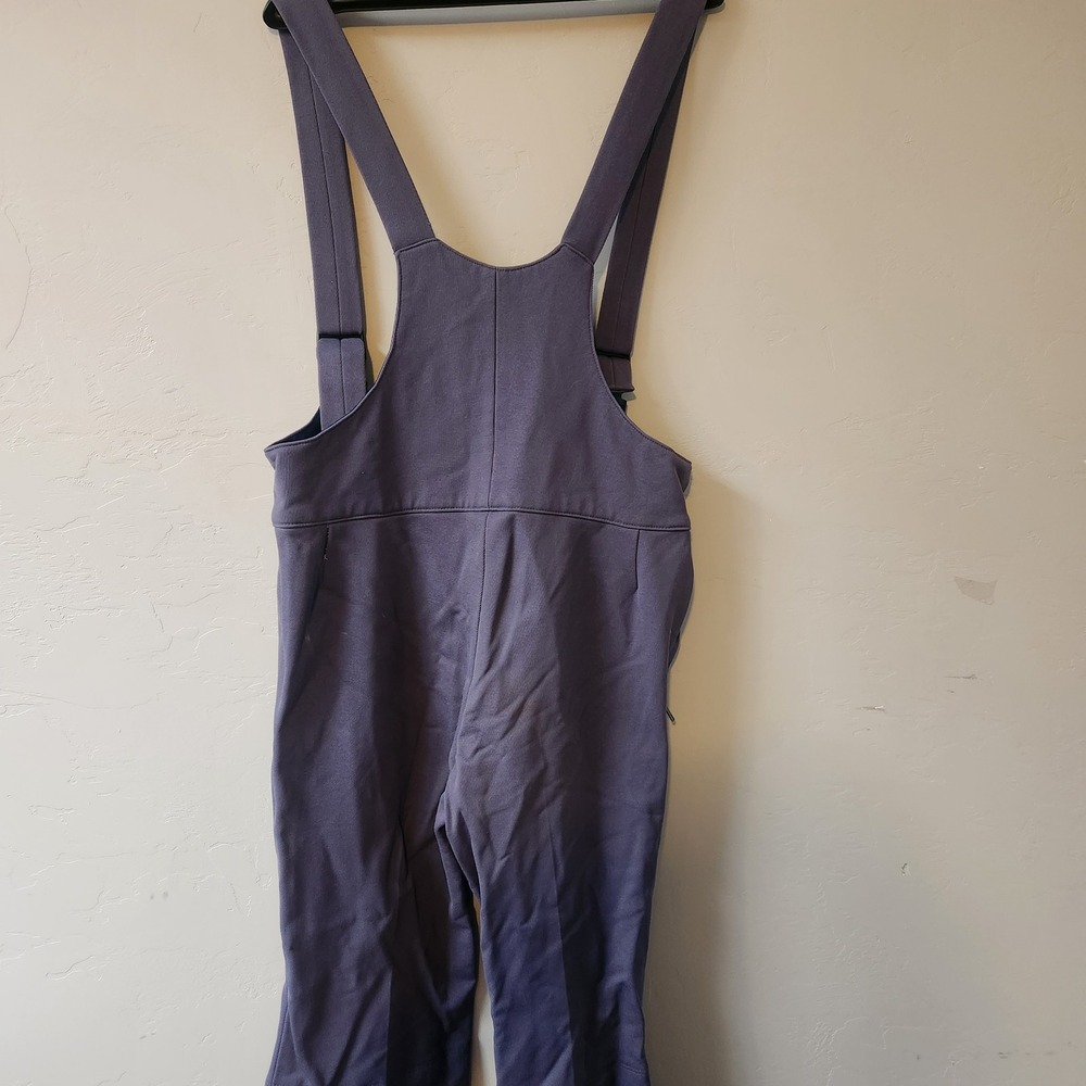 Vintage Sarajevo L.C. Cash Blue Gray Ski‎ Snow Bib Overalls Size 36 Made in USA